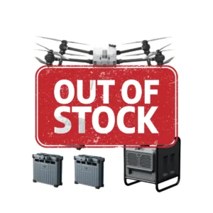 Studio front view of the DJI Agras T40 agricultural drone, featuring a coaxial twin-rotor system for heavy-load crop spraying and spreading.