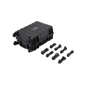 BS100 Intelligent Battery Station rugged mobile charging case on wheels with accompanying power cables, designed for enterprise drone battery management.